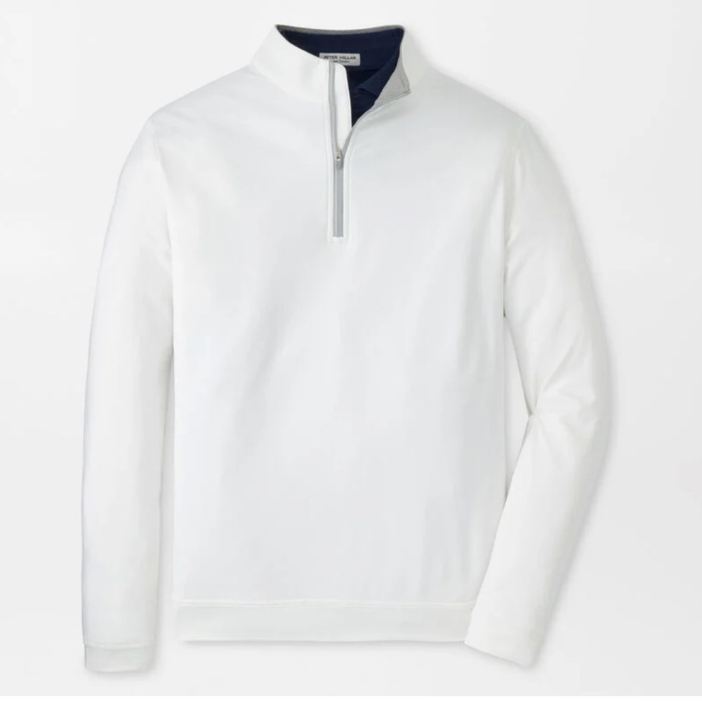 Peter Millar Perth Performance Quarter Zip White